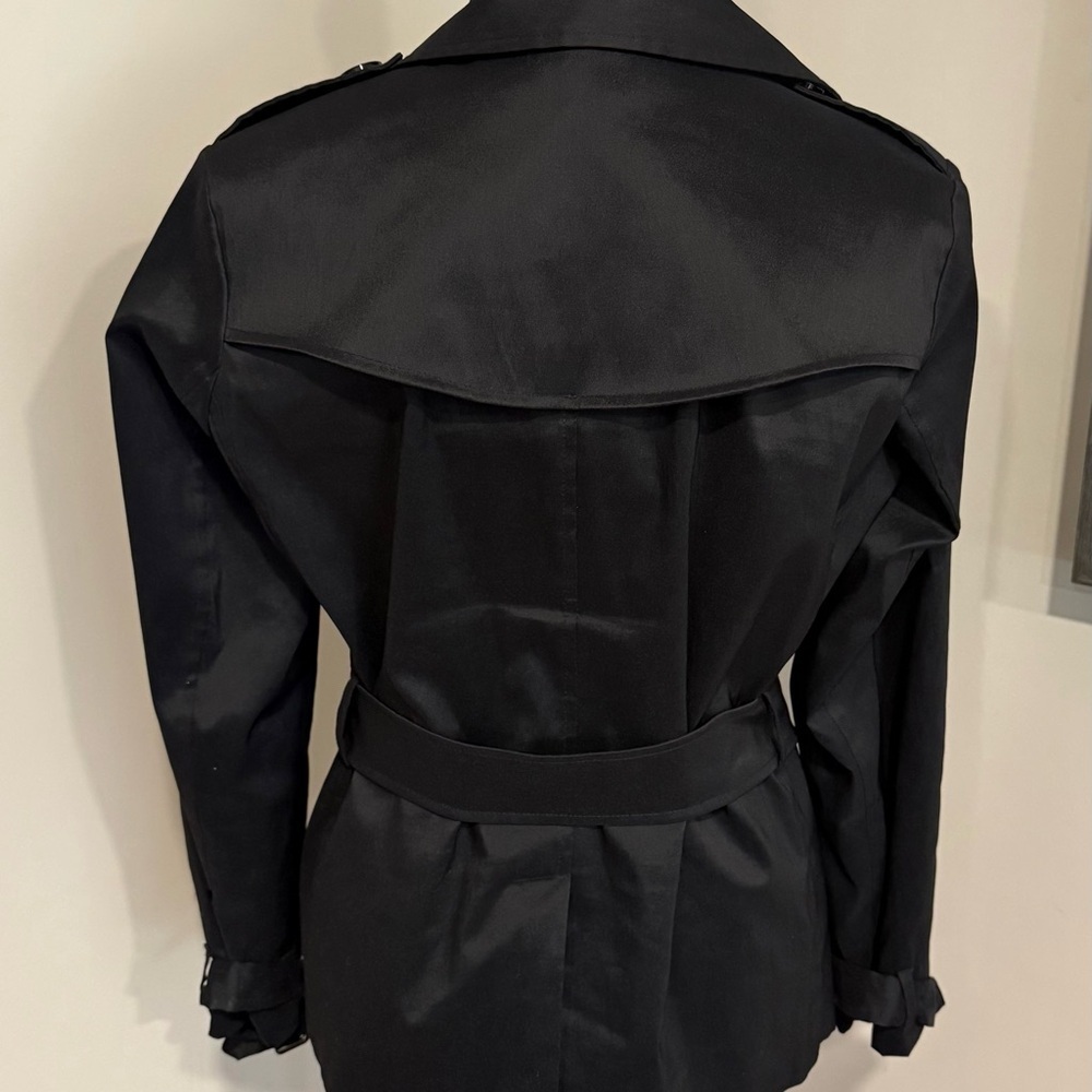 Samuel Dong Classic Black Trench Coat - Picture 4 of 10